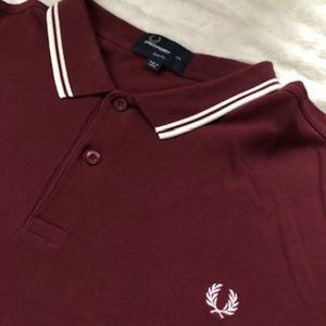 Original Fred Perry men's polo in burgundy